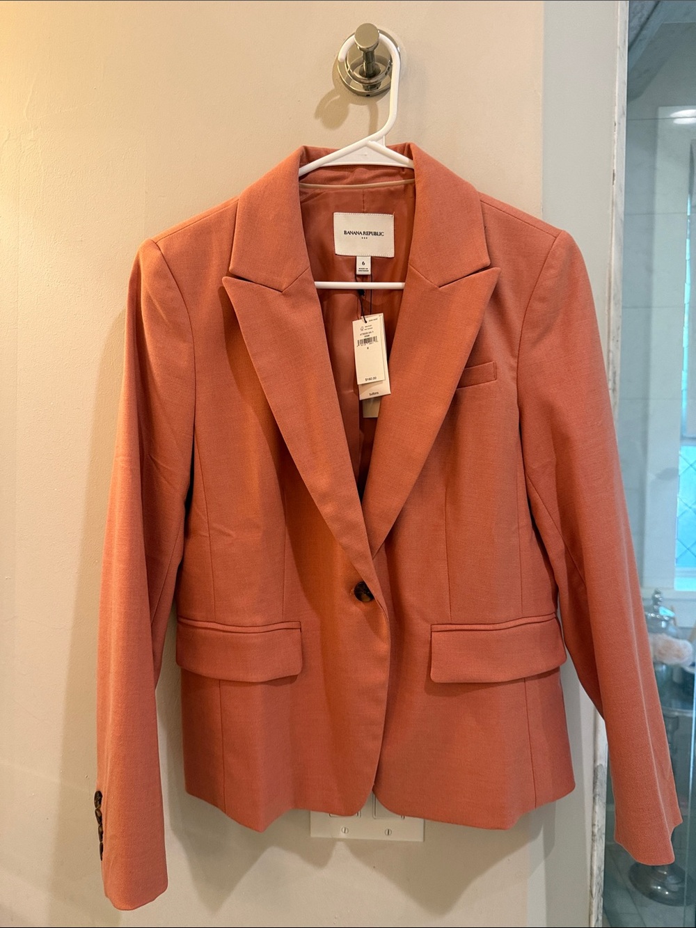 NWT Banana Republic Women's Coral-Peach Tailored Blazer